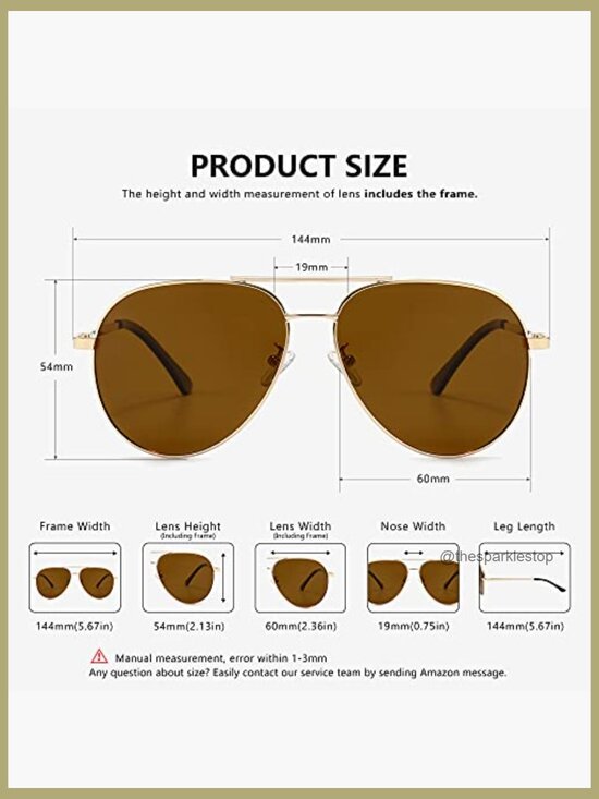 Lightweight Oversized Aviator Sunglasses with Polarized Mirrored Lenses main image 4